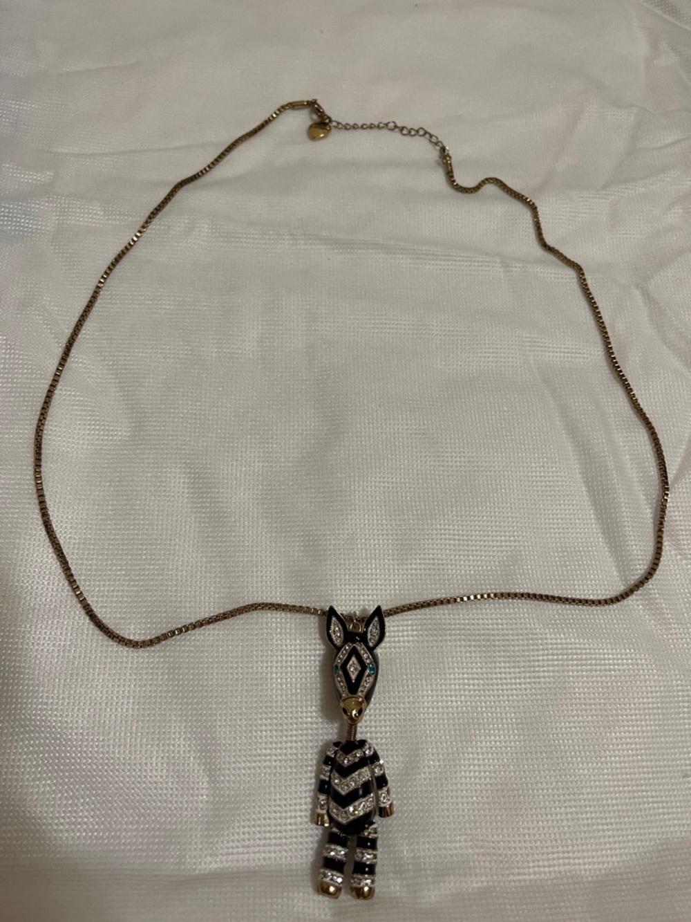Betsy Johnson zebra necklace excellent condition